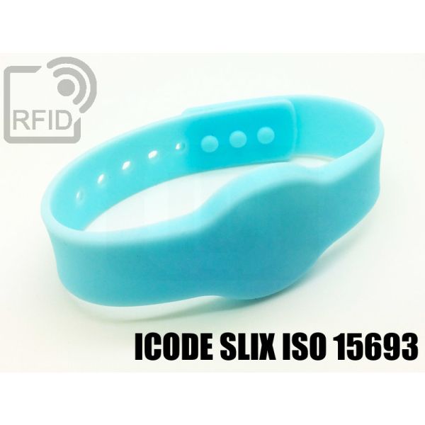 BR11C53 Braccialetti RFID silicone clip ICode SLIX iso 15693 swatch
