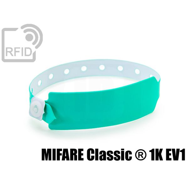 BR12C08 Braccialetti RFID vinile monouso Mifare Classic ® 1K Ev1 swatch