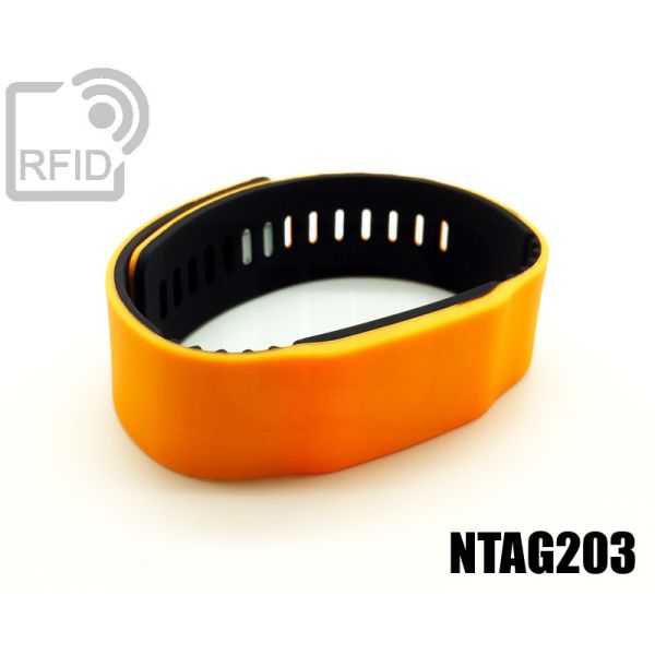 BR14C35 Braccialetti RFID silicone bicolore NFC Ntag203 swatch
