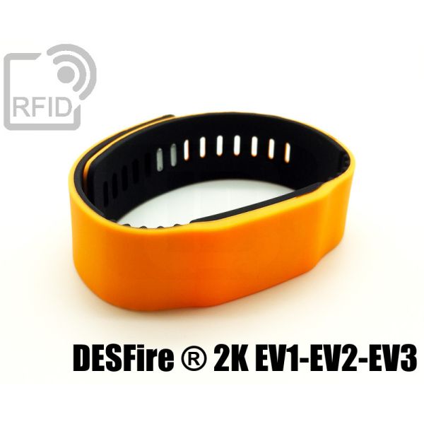 BR14C44 Braccialetti RFID silicone bicolore NFC Desfire ® 2K EV1-EV2-EV3 swatch
