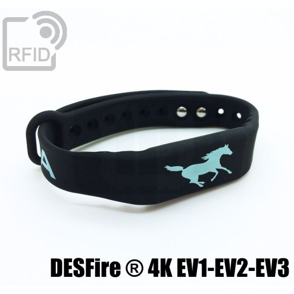 BR16C10 Braccialetti RFID silicone fitness NFC Desfire ® 4K Ev1-Ev2-Ev3 thumbnail