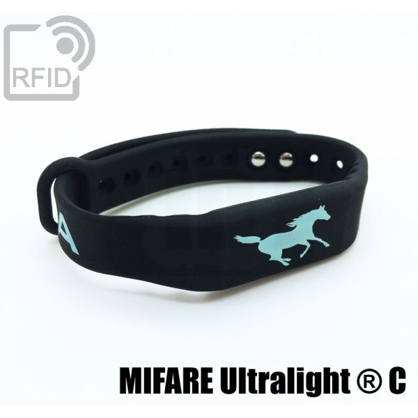 BR16C47 Braccialetti RFID silicone fitness NFC Mifare Ultralight ® C swatch