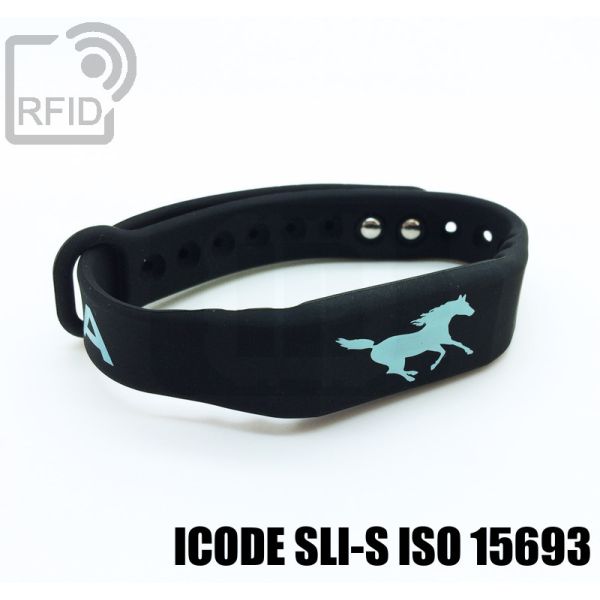 BR16C52 Braccialetti RFID silicone fitness ICode SLI-S iso 15693 swatch