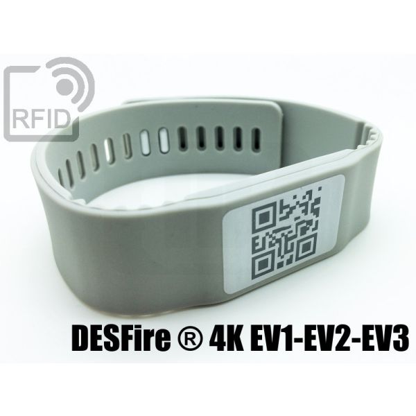 BR17C10 Braccialetti RFID silicone banda NFC Desfire ® 4K Ev1-Ev2-Ev3 thumbnail