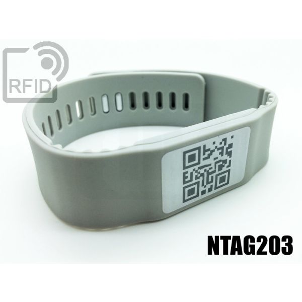 BR17C35 Braccialetti RFID silicone banda NFC Ntag203 swatch