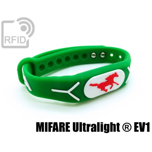 BR19C46 Braccialetti RFID silicone rilievo NFC Mifare Ultralight ® EV1 swatch