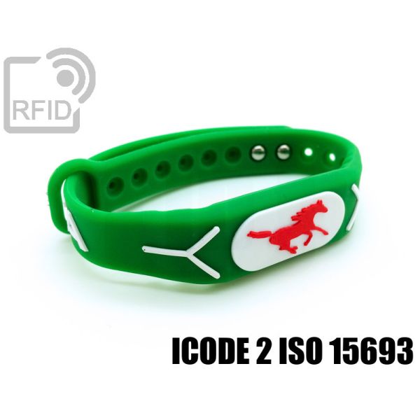 BR19C51 Braccialetti RFID silicone rilievo ICode 2 iso 15693 swatch