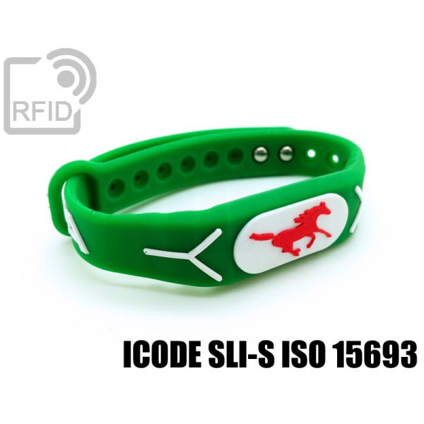 BR19C52 Braccialetti RFID silicone rilievo ICode SLI-S iso 15693 swatch