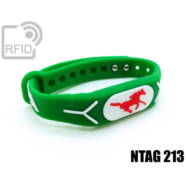 BR19C67 Braccialetti RFID silicone rilievo NFC ntag213 thumbnail