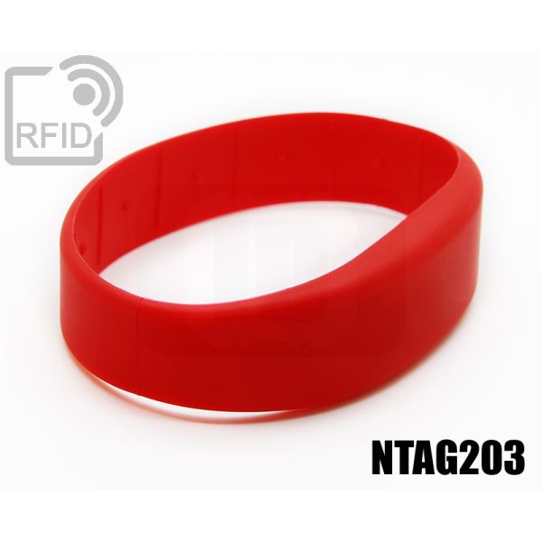 BR20C35 Braccialetti RFID silicone fascia NFC Ntag203 thumbnail