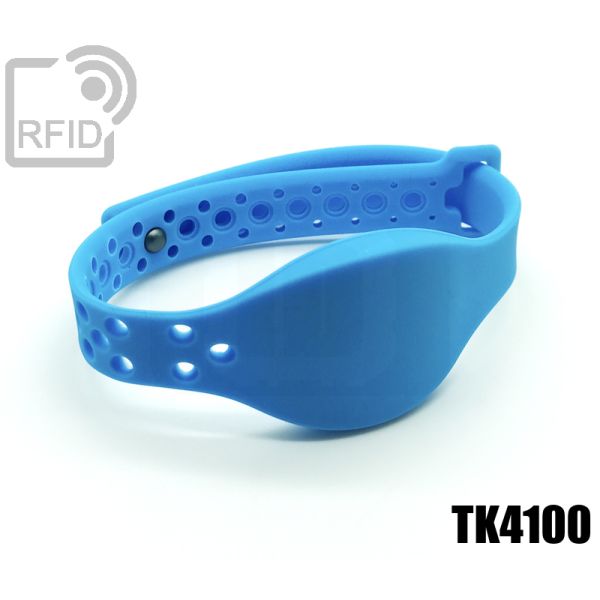 BR22C01 Braccialetti RFID silicone clip metallo TK4100 swatch