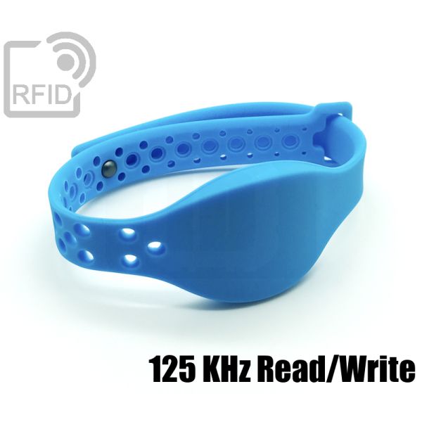 BR22C18 Braccialetti RFID silicone clip metallo 125 KHz Read/Write swatch