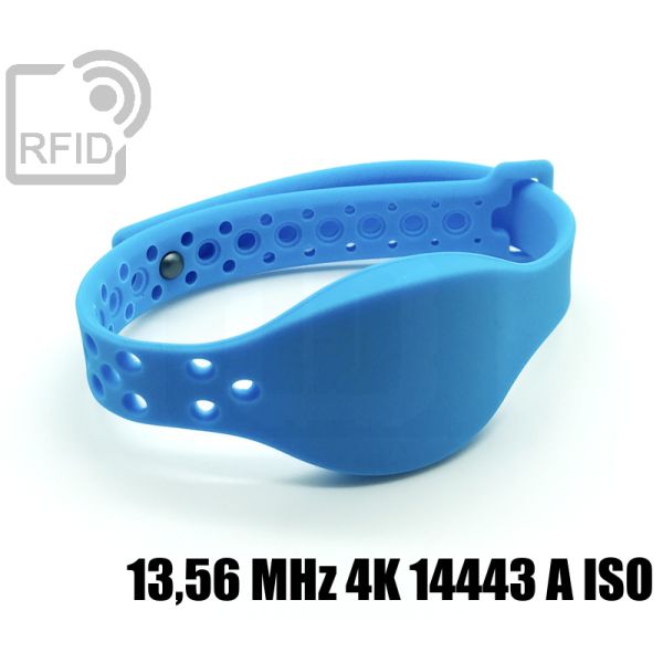 BR22C45 Braccialetti RFID silicone clip metallo 13