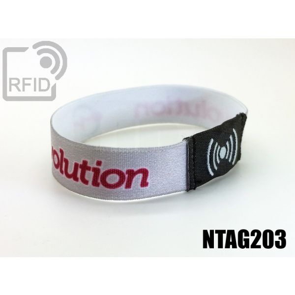 BR23C35 Braccialetti RFID elastico 15 mm NFC Ntag203 swatch