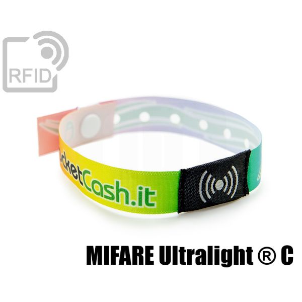 BR26C47 Braccialetti RFID in raso monouso NFC Mifare Ultralight ® C swatch
