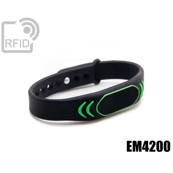 BR27C02 Braccialetti RFID silicone rilievo EM4200 thumbnail