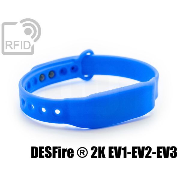 BR28C44 Braccialetti RFID silicone slim clip NFC Desfire ® 2K EV1-EV2-EV3 swatch