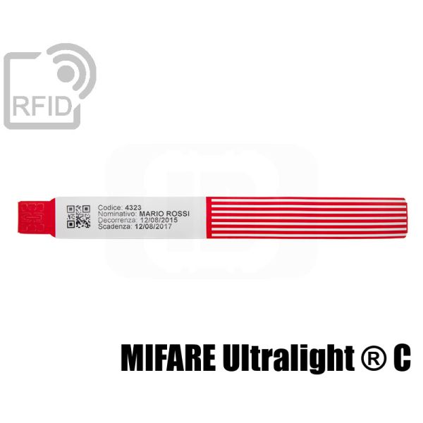 BR29C47 Bracciali ospedalieri RFID stampabili NFC Mifare Ultralight ® C swatch