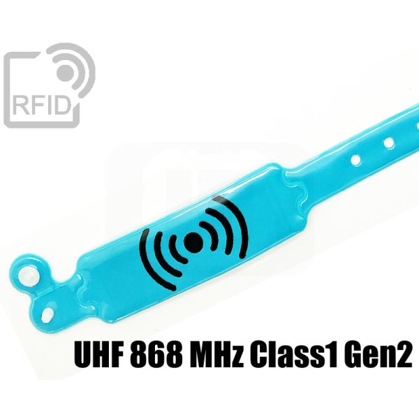 BR31C81 Braccialetti RFID monouso impermeabili UHF 868 MHz Class1 Gen2 thumbnail