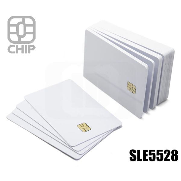 CC01L03 Tessere chip card bianche SLE5528 swatch