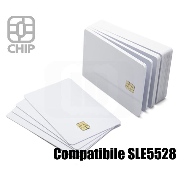 CC01L08 Tessere chip card bianche Compatibile SLE5528 swatch