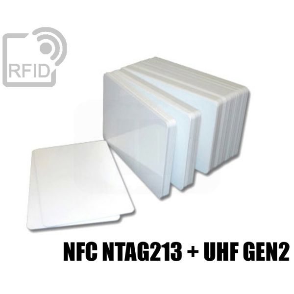 CD01D22 Tessere doppia - tripla frequenza NFC NTAG213 + UHF Gen2 thumbnail