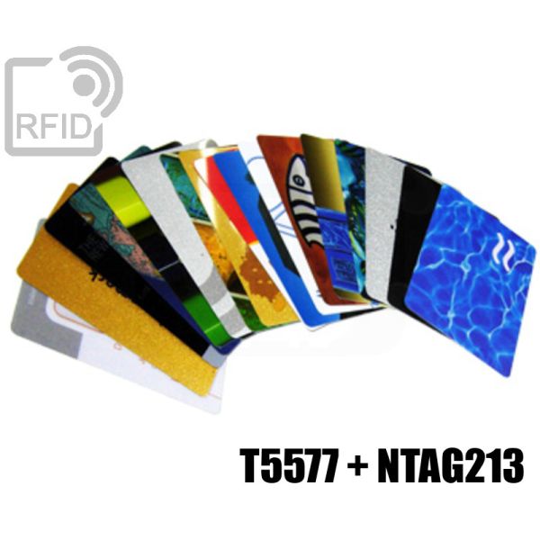 CD02D05 Tessere card stampate doppio chip NFC T5577 + NTAG213 swatch