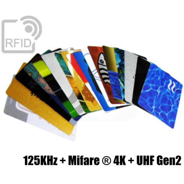CD02D45 Tessere stampate doppio - triplo chip 125KHz + Mifare ® 4K + UHF Gen2 swatch