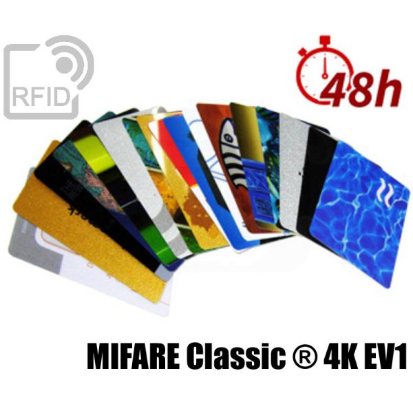 CR03C09 Tessere card stampa 48H RFID Mifare Classic ® 4K Ev1 swatch