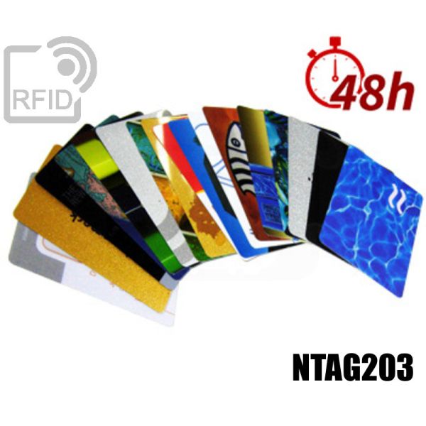 CR03C35 Tessere card stampa 48H RFID NFC Ntag203 swatch