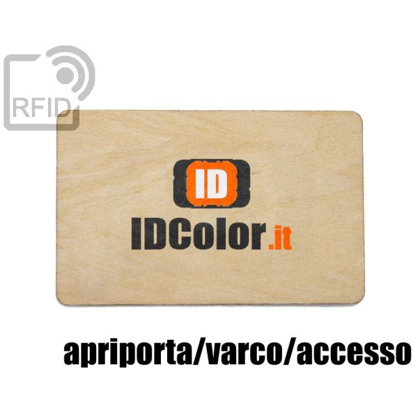 CR04C71 Tessere in legno personalizzate RFID apriporta-varco-accesso thumbnail