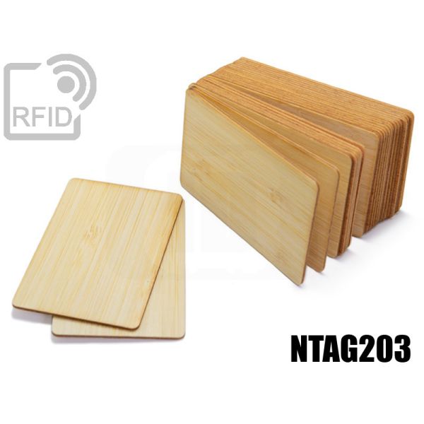 CR05C35 Tessere card in legno RFID NFC Ntag203 swatch