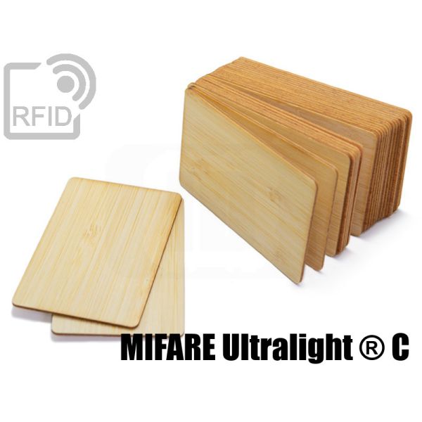 CR05C47 Tessere card in legno RFID NFC Mifare Ultralight ® C swatch