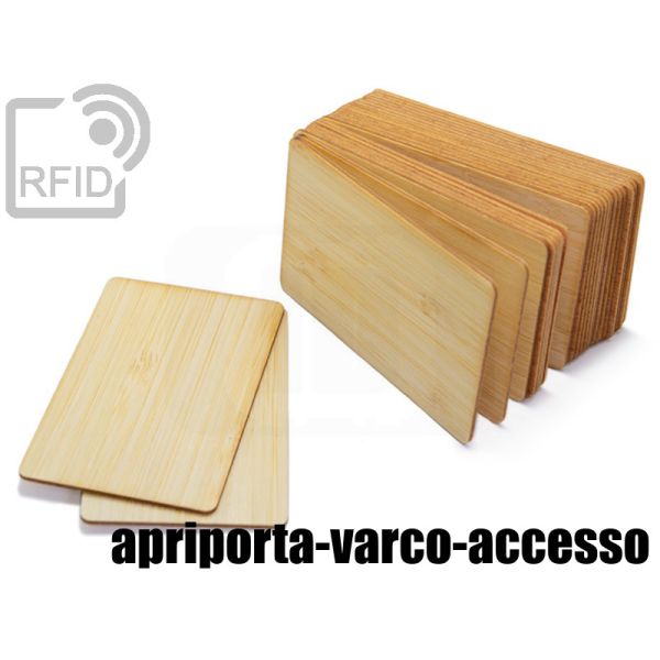 CR05C71 Tessere card in legno RFID apriporta-varco-accesso thumbnail