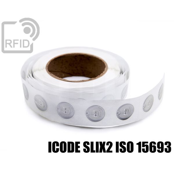 EH02C85 Etichette RFID trasparente Diam.30 mm NFC ICode SLIX2 iso 15693 thumbnail