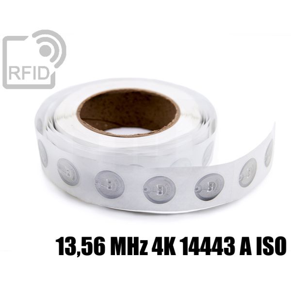 EH04C45 Etichette RFID trasparente Diam.25 mm 13