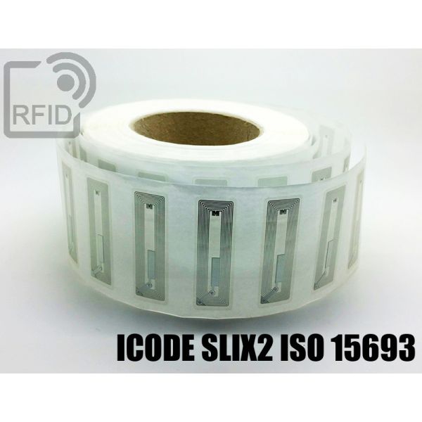 EH20C85 Etichette RFID trasparente 56 x 18 mm NFC ICode SLIX2 iso 15693 swatch