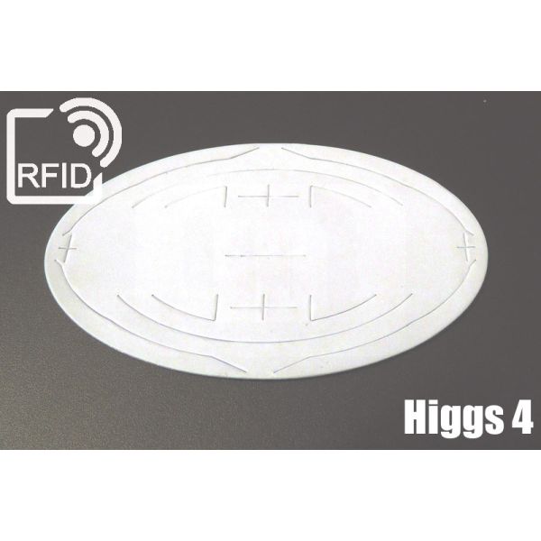 ES01C34 Etichette RFID UHF ovali Alien H4 Higgs 4 swatch
