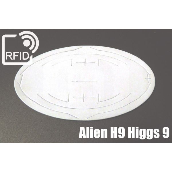 ES01C63 Etichette RFID UHF ovali Alien H9 Higgs 9 thumbnail