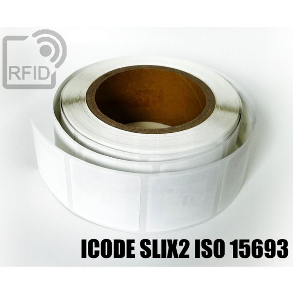 ES03C85 Etichette RFID 50 x 50 per biblioteche NFC ICode SLIX2 iso 15693 swatch