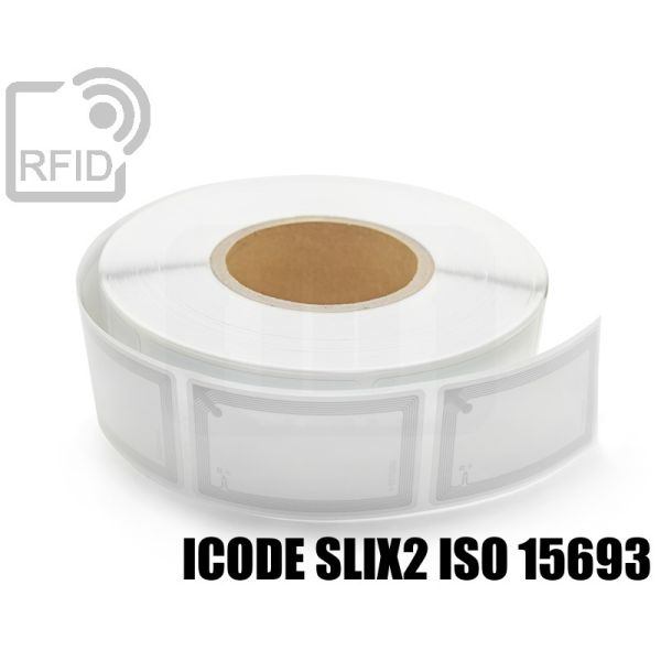 ES06C85 Etichette RFID 49 x 81 per biblioteche NFC ICode SLIX2 iso 15693 swatch