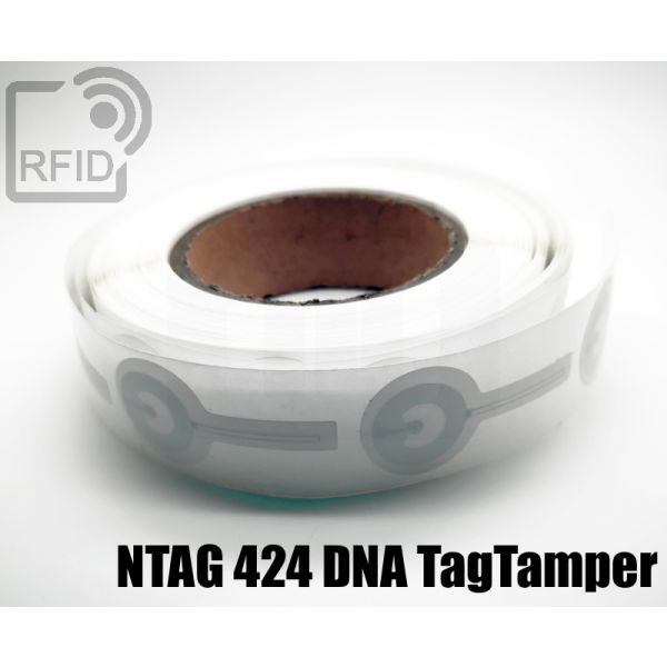ES21C89 Etichette antitamper Diam. 30 mm NFC ntag424 DNA TagTamper swatch