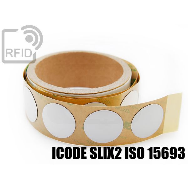 ES23C85 Etichette RFID antimetallo diam. 25 mm NFC ICode SLIX2 iso 15693 swatch