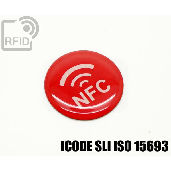 ES30C11 Etichette RFID resina diam. 25 mm NFC ICode SLI iso 15693 swatch