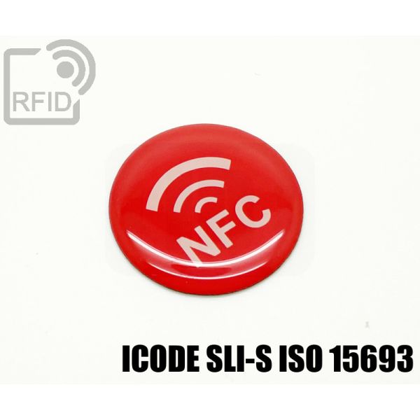 ES30C52 Etichette RFID resina diam. 25 mm ICode SLI-S iso 15693 swatch