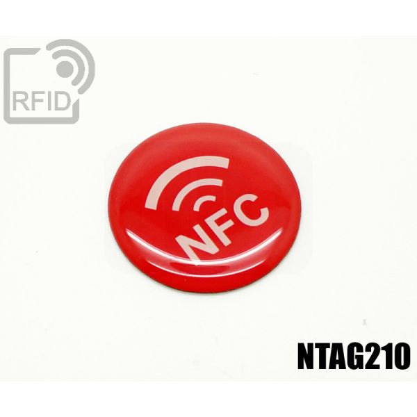 ES30C74 Etichette RFID resina diam. 25 mm NFC ntag210 swatch