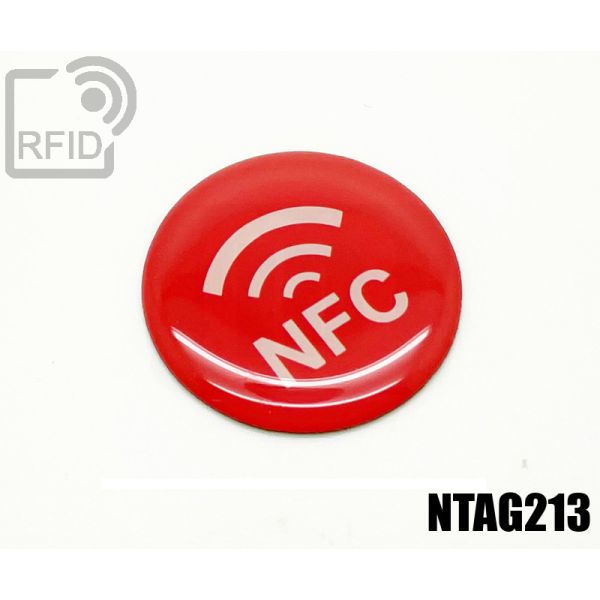 ES31C67 Etichette RFID resina diam. 30 mm NFC ntag213 swatch