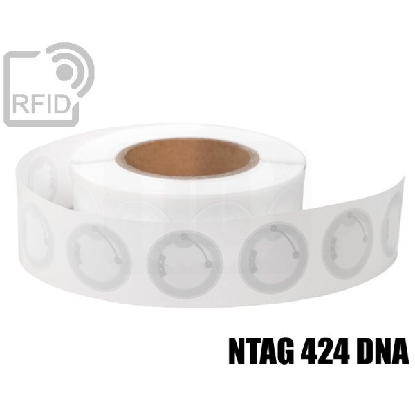 ET23C88 Etichette RFID Diam. 38 mm NFC ntag 424 DNA swatch