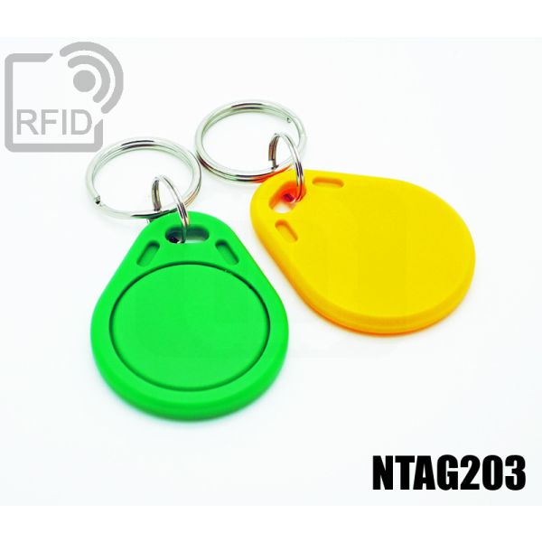 KY01C35 Portachiavi tag RFID piatto NFC Ntag203 swatch