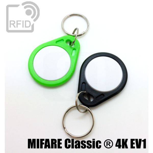 KY02C09 Portachiavi RFID piatto bicolore Mifare Classic ® 4K Ev1 swatch